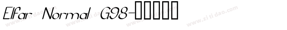 Elfar Normal G98字体转换